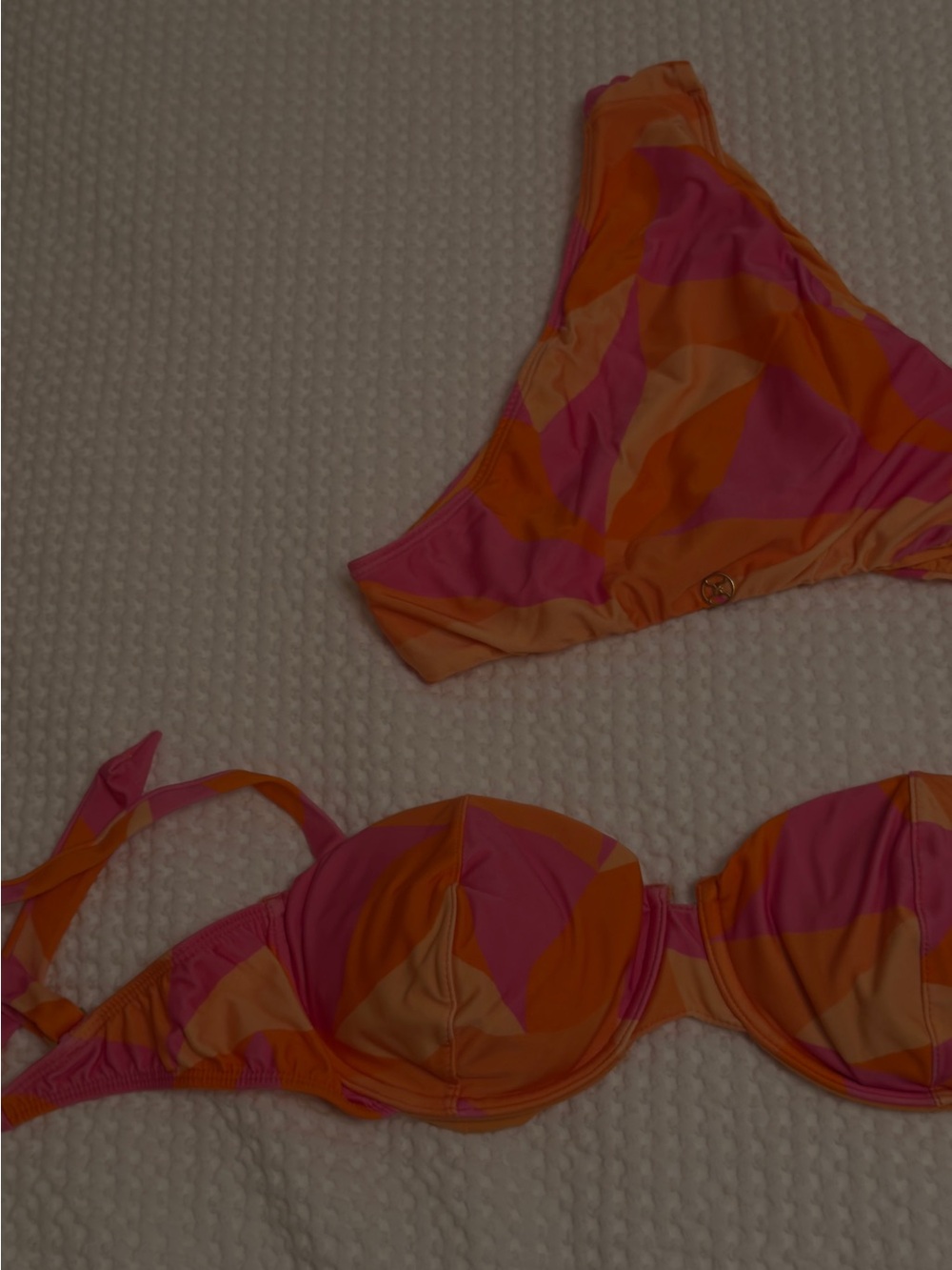 VIX  PAULAHERMANNY Pink and Orange Patterned Bikini Set